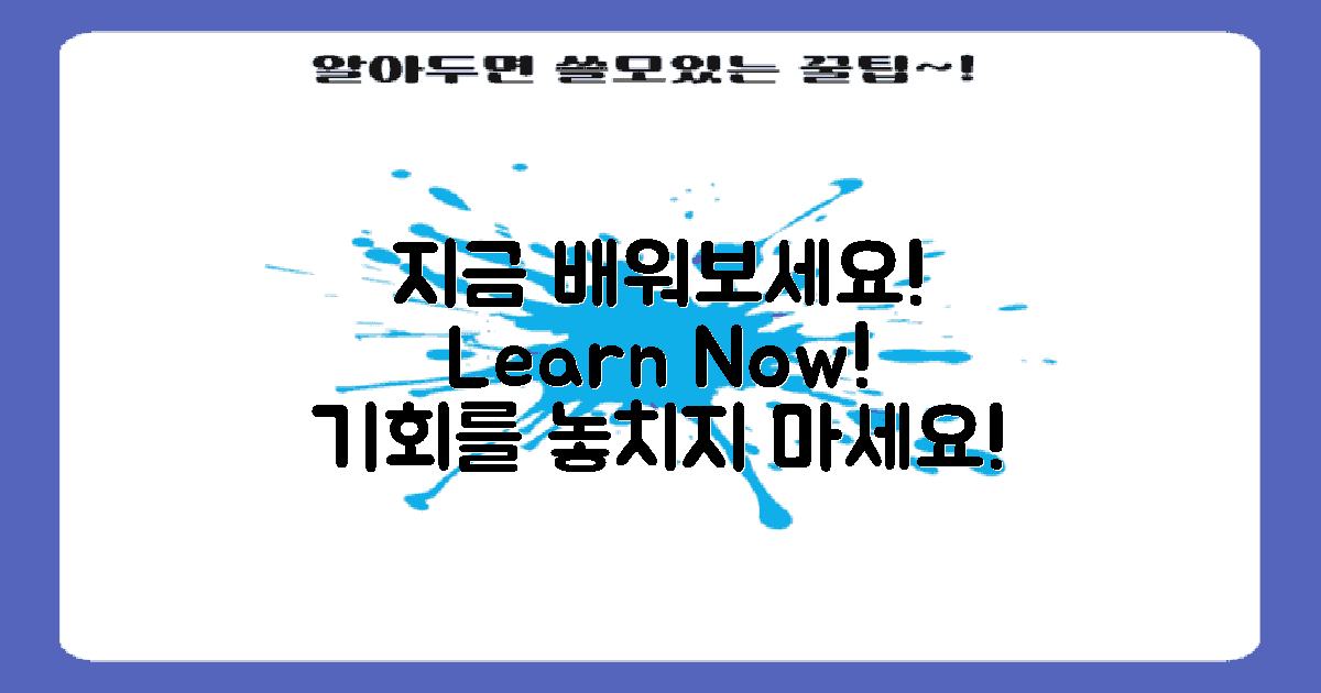 지금 바로 배워보세요
