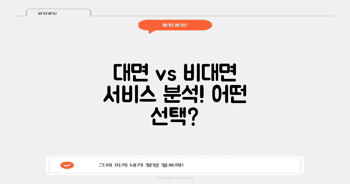 대면 vs 비대면 서비스 분석