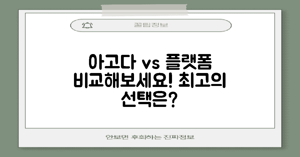아고다 vs 다른 플랫폼
