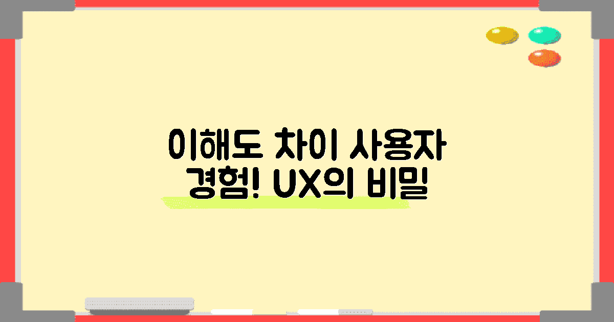 이해도 차이: 사용자 경험