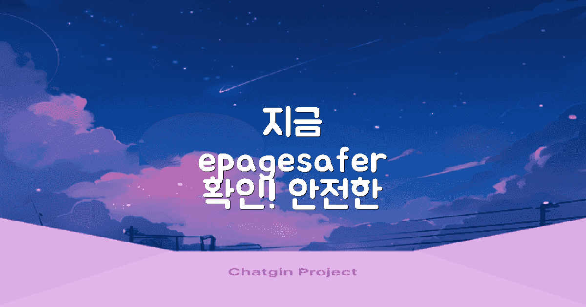 지금 epagesafer를 확인하세요