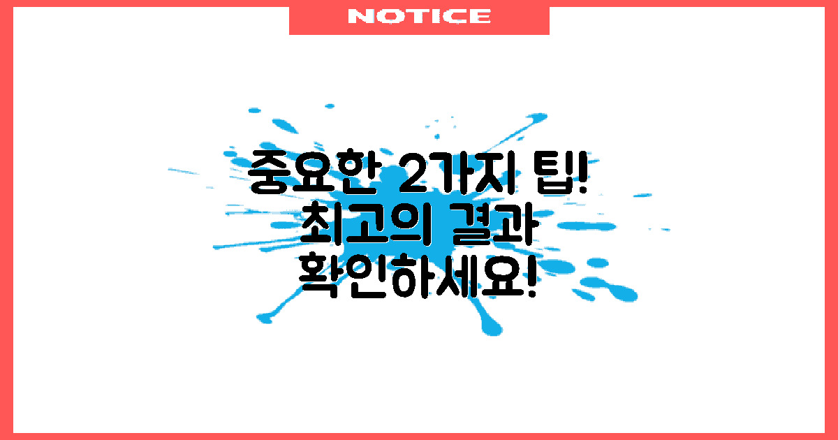 2가지 주요 팁 소개