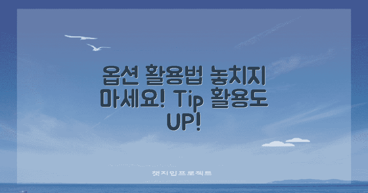 이 옵션도 활용하세요