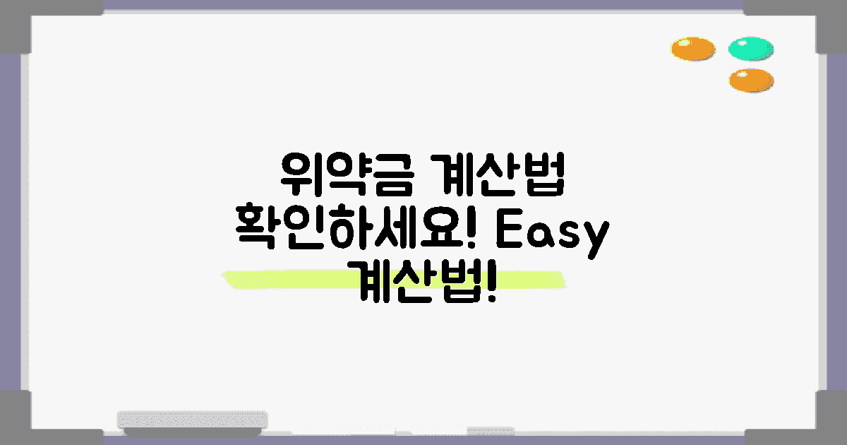 위약금 계산법을 확인하세요