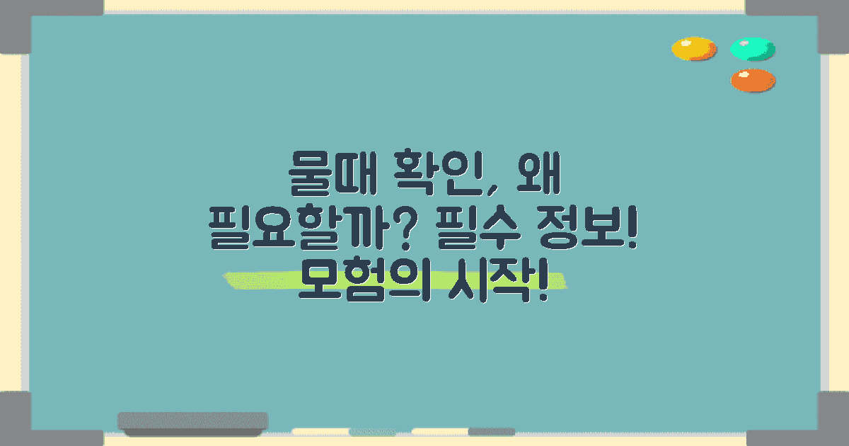 물때 확인은 왜 필요할까?