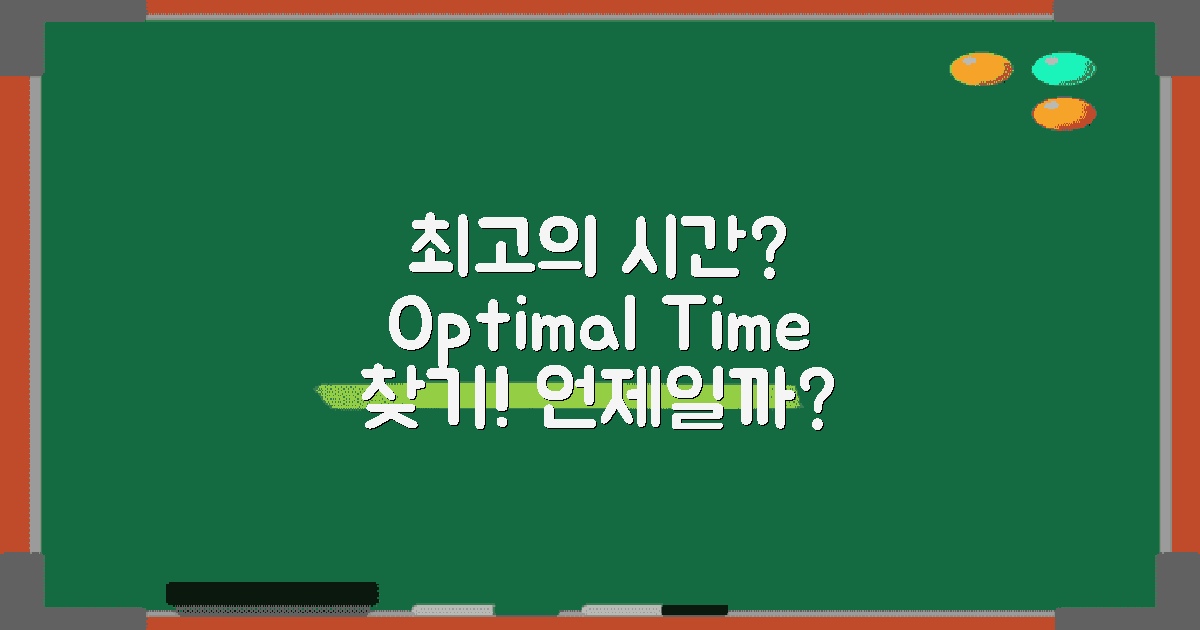 최적의 시간은 언제일까?
