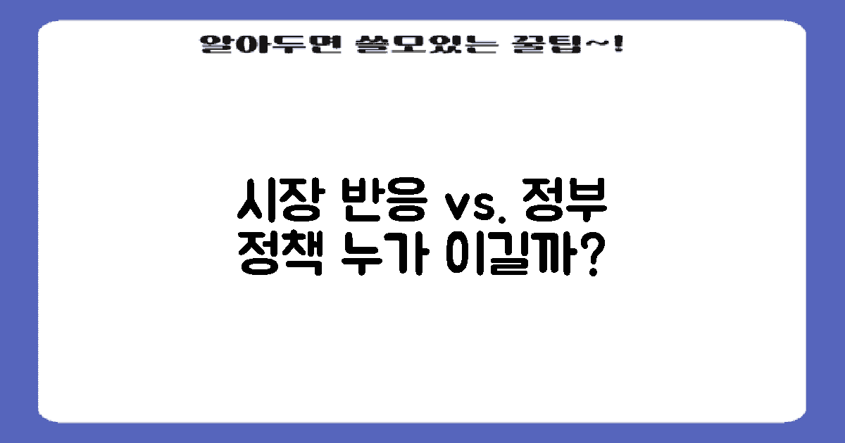 시장 반응 vs 정부 정책