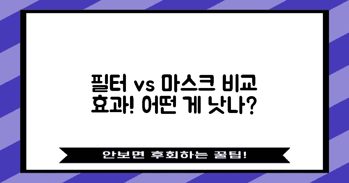 필터 vs 마스크 효과 비교