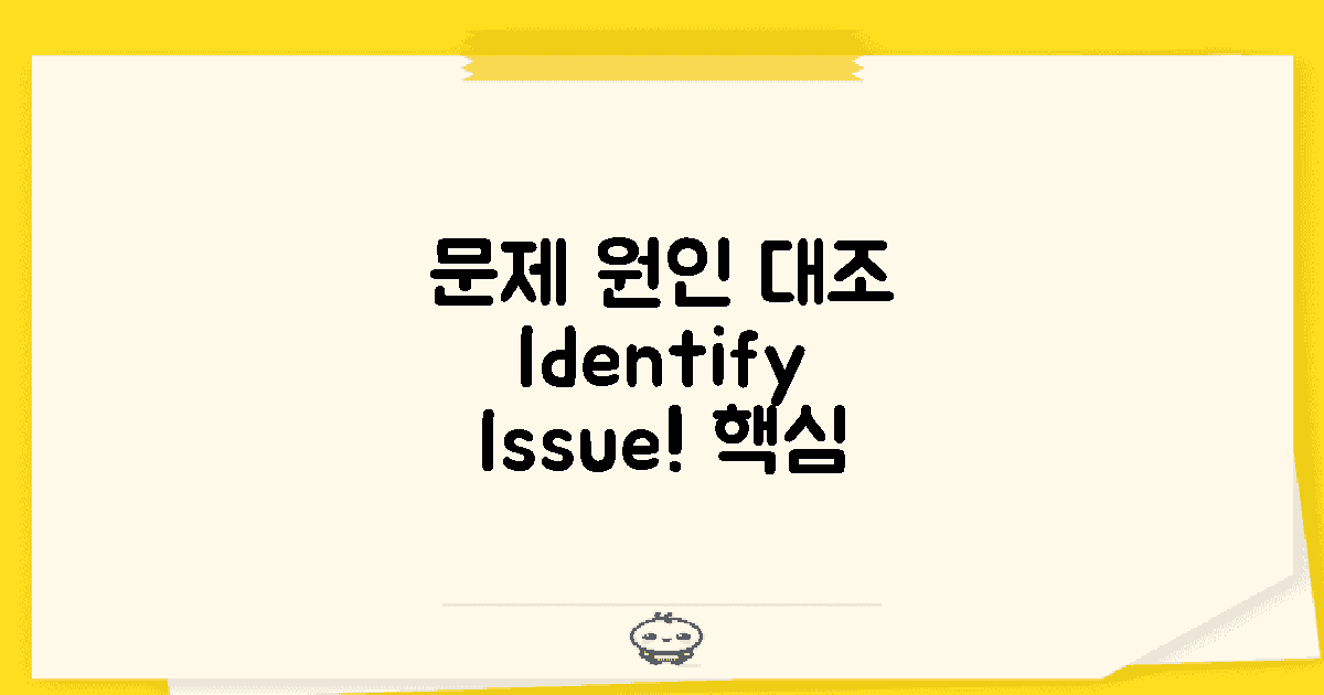 문제 발생 원인 대조