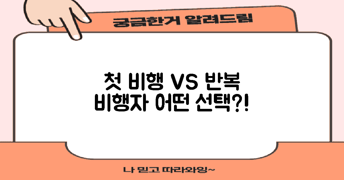 첫 비행 vs 반복 비행자의 선택