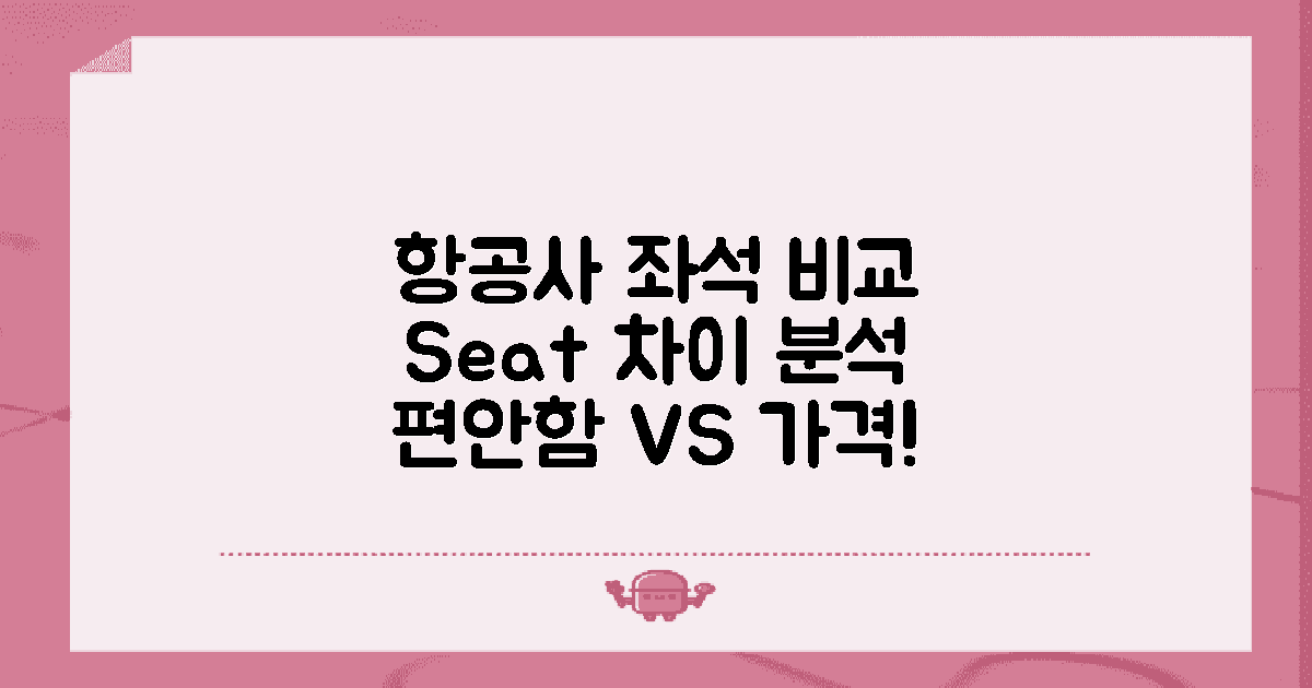 항공사별 좌석 차이 분석