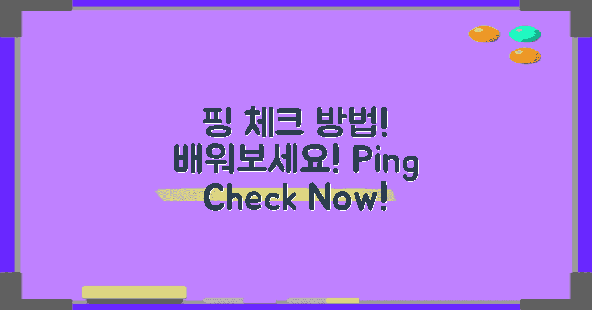 ping 체크 방법을 배워보세요