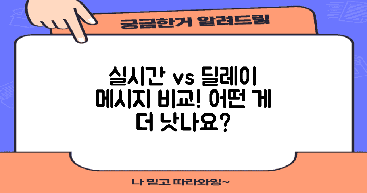 실시간 vs 지연 메시지
