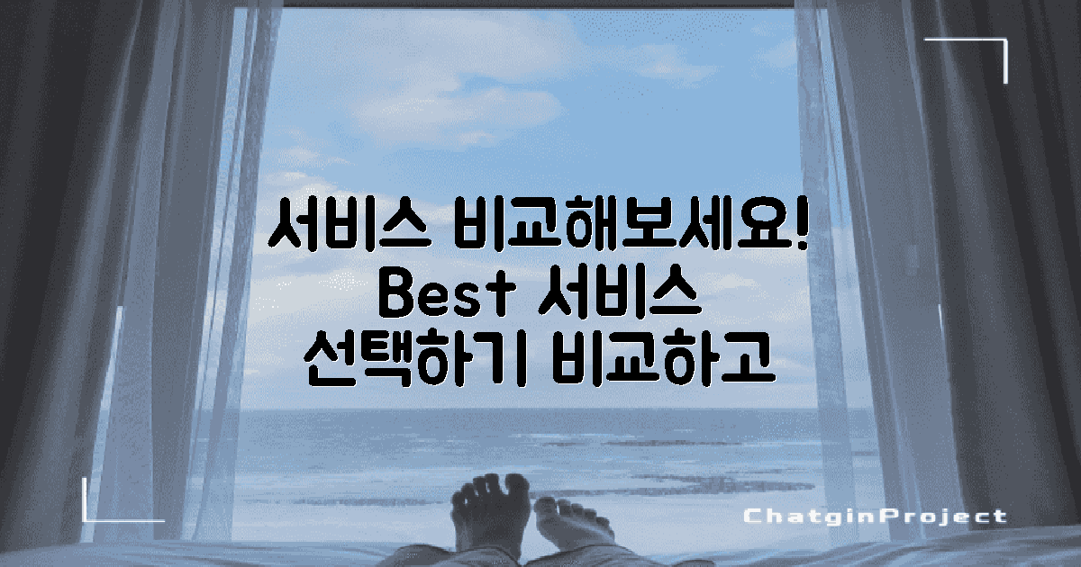서비스를 비교하세요