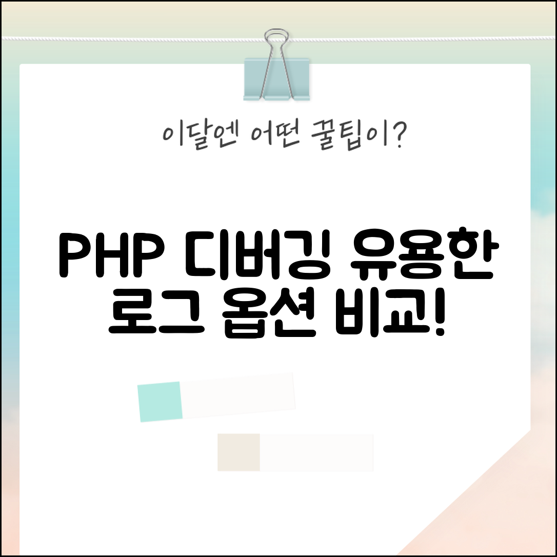 PHP 에서 디버깅 로그 출력 방법, 어떤 옵션이 더 유용할까?