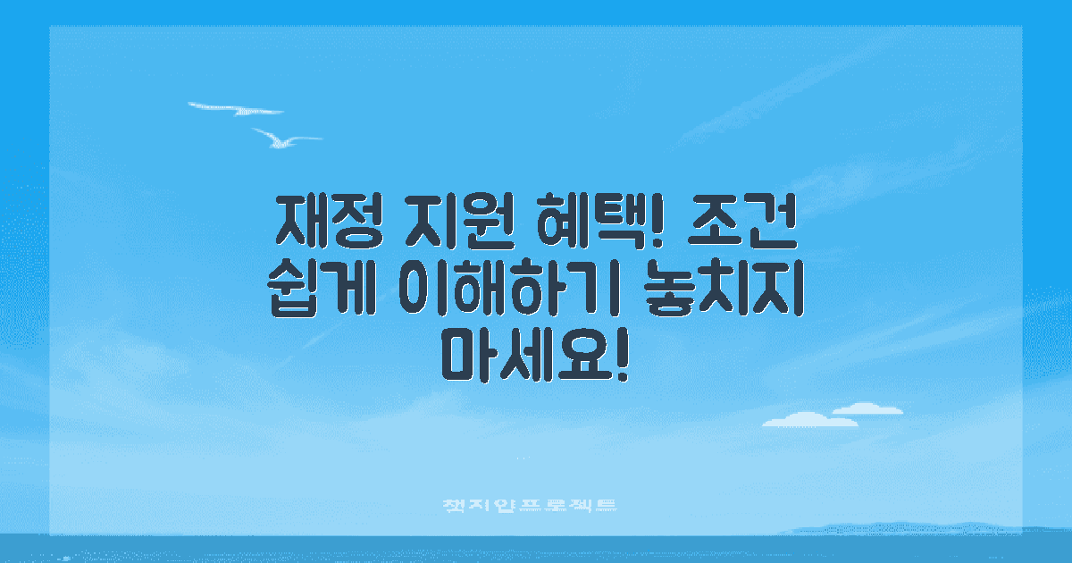 재정 지원 혜택과 조건